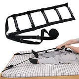 Bed Ladder Assist 160 Inch, Munzong Black Pull Up& Sit Up Assist Device, Assistive Bedside Straps w/ 5 Handle, Portable Rope Beds Ladder Helper for Elderly Senior Injury Handicap Patient Pregnant(4 m)