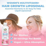 MaryRuth's Liquid Multivitamin for Women + Lustriva® Hair Growth Liposomal | Chromium Picolinate 1000mcg | Thicker Hair, Wrinkles, Fine Lines, Skin Care | Ages 18+ | 15.22 Fl Oz