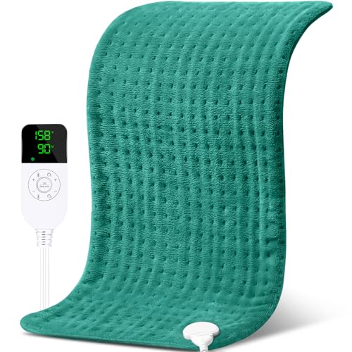 NOWWISH Heating Pad for Back Pain & Cramps Relief, XXL Extra Large Moist Heat Electric Heating Pads with Auto Shut Off, Gifts for Women, 17 "x 33", Green