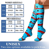 CHARMKING Compression Socks for Women & Men (8 Pairs) 15-20 mmHg Graduated Copper Support Socks are Best for Pregnant, Nurses - Boost Performance, Circulation, Knee High & Wide Calf (L/XL, Multi 22)