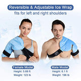 REVIX Shoulder Ice Pack Rotator Cuff Cold Therapy Wraps for Pain Relief & Tendonitis, Reusable Compression Brace for Injuries, Recovery After Shoulders Surgery