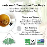 Organic Wild Raw Dandelion Root Tea - Caffeine Free Herbal Detox Support - 75 Plant Based Tea Bags