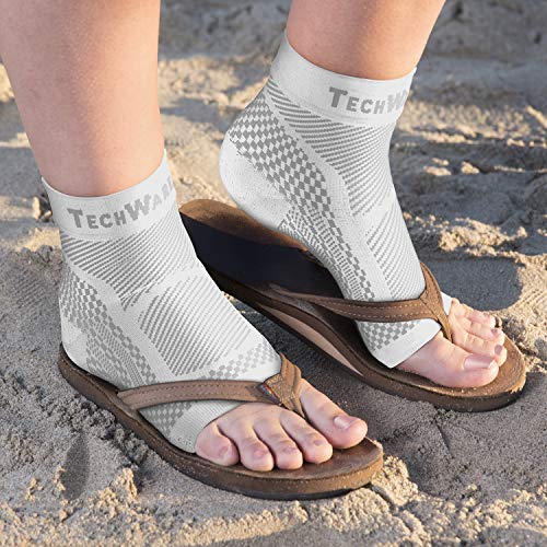 TechWare Pro Ankle Brace Compression Sleeve - Relieves Achilles Tendon ...