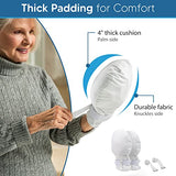 Medical Double Security Mitts - One Size Fits All Hand Restraint Gloves for Elderly & Medical Procedures -Made With Extra Padding for Comfort & Protection - Includes Bed Restraints - 2 Gloves