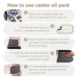 Castor Oil Pack Wrap,8 Pcs Reusable Organic Castor Oil Packs for Liver Detox,Constipation,Less Mess,Made of Organic Cotton Flannel with Adjustable Elastic Strap Machine Washable Anti Oil Leak (Grey)