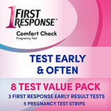 FIRST RESPONSE Comfort Check Pregnancy Test, 8 Count, Pink & White