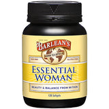 Barlean's Essential Woman Capsules, Hormonal Balance Supplement for Women, Flaxseed, Evening Primrose Oil & Soy Isoflavones, Omega 3 6 9 and GLA for Healthy Hair and Skin, 120 Count