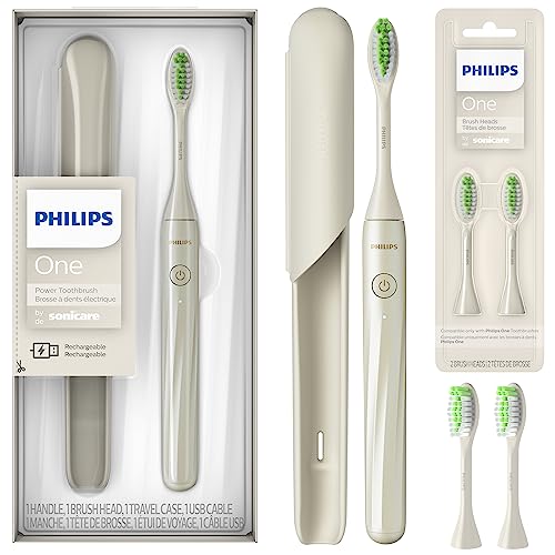 PHILIPS One by Sonicare Rechargeable Toothbrush, Brush Head Bundle, Sn