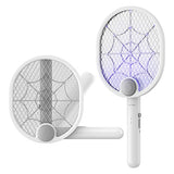 Buzbug Electric Fly Swatter, Type-C Rechargeable Bug Zapper Racket, Foldable Bug Zapper for Indoor and Outdoor, Mosquito Swatter with Blue-Purple Working Light