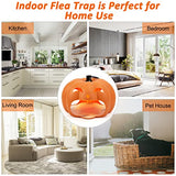 Flea Traps for Inside Your Home, 2 Pack Flea Trap, Flea Light Trap, Indoor Flea Treatment for Home, Pumpkin Flea Bed Bug Killer with Refills & Replacement Bulbs, Pet Safe Flea Insect Pest Catcher