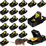 Kittmip 20 Pcs Mouse Traps Indoor for Home Mice Traps for House Small Rat Trap for Indoor Outdoor Reusable Rat Traps Snap Traps Quick Effective Safe Mousetrap for Family and Pet