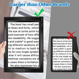 Magnifying Glass for Reading, 10"x 6" Large Lightweight Magnifier with 50 Bright LED Lights Provide Full Book Page Viewing Area Evenly Lit Perfect for Low Vision Person and Seniors Black