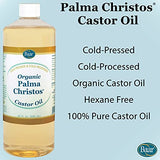 Pure Organic Cold Pressed Castor Oil Pack Kit - Exclusive Palma Christos Brand - Hexane FREE! Many castor oil uses for health problems!