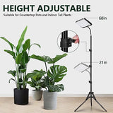 LBW Stand Grow Lights for Indoor Plants, Full Spectrum 144 LEDs Plant Grow Light, Upgraded Floor Grow Lamp with Adjustable Tripod Stand 21-68in, On/Off Switch,Ideal for Tall Large Houseplant Growing