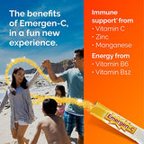 Emergen-C Crystals, On-The-Go Immune Support Supplement with Vitamin C, B Vitamins, Zinc and Manganese, Orange Vitality - 56 Stick Packs