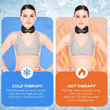 Neck Ice Pack Wrap,Cervical Ice Pack,Cold Compress Ice Packs for Neck Injuries Reusable Cold & Hot Therapy Adjustable Flexible Gel Migraine Ice Head Wrap for Neck Pressure,Surgery Pain Instant Relief