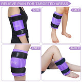 REVIX XL Knee Ice Wrap Around Entire Knee, Gel Ice Pack for Knee Replacement Surgery, Injuries, Meniscus Tear, Arthritis, Swelling, Bruises, Knee Pain Relief, Purple