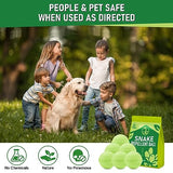 Lousye 12 Pack Snake Repellent for Yard Powerful, Snake Away Repellent for Outdoors, Moth Balls for Snakes, Pet Safe Snake be Gone for Lawn Garden Camping Fishing Home to Repels Snakes and Other Pests