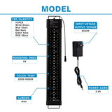 hygger Aquarium Programmable LED Light, for 24~30in Long Full Spectrum Plant Fish Tank Light with LCD Setting Display, 7 Colors, Sunrise Sunset Moon and DIY Mode, for Novices Advanced Players