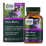 Gaia Herbs Vitex Berry, Chasteberry, Hormone Balance for Women, Vegan Liquid Capsules, Black 60 Count