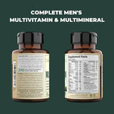 Daily Men's Multivitamins & Multiminerals Supplement for Energy, Focus and Performance. Vitamins A, C, D, E & B12, Zinc, Calcium, Magnesium & More. 30 Days of Multi Vitamin