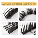 OFFO Bird Spikes Pigeon Outdoor Deterrent Spikes for Cat Keep Birds Raccoon Woodpecker Away Covers 8 Feet(244cm), Grey Brown