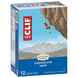 CLIF BAR - Chocolate Chip - Made with Organic Oats - Non-GMO - Plant Based - Energy Bars - 2.4 oz. (12 Pack)