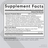 Sports Research Women's Probiotics with Prebiotics, 65 Billion CFU - Vegan Capsules for Gut Health & Digestive Support, Probiotics for Women with Cranberry - Non-GMO Verified & Gluten Free - 30 Count