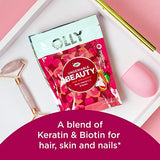 OLLY Undeniable Beauty Gummy, For Hair, Skin, Nails, Biotin, Vitamin C, Keratin, Chewable Supplement, Grapefruit, 30 Day Supply - 60 Count