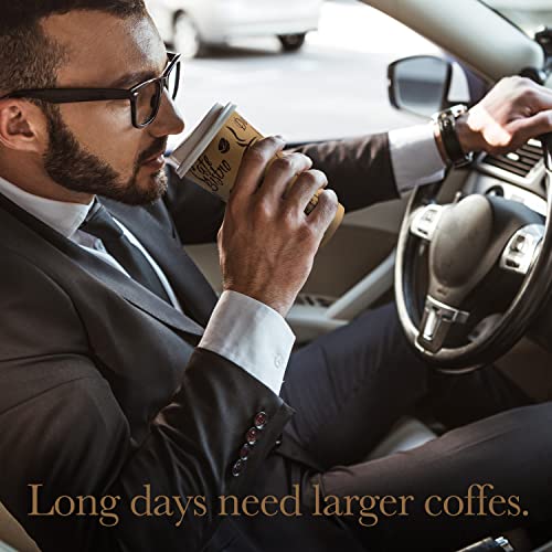 Disposable Coffee Cups with Lids 20 oz (100 Pack) - To Go Paper Coffee Cups for Hot & Cold Beverages, Coffee, Tea, Hot Chocolate, Water, Juice - Eco Friendly Cups