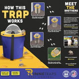 RinneTraps | Dizzy Dunker Bucket Lid Mouse Trap | Made in USA | Multi Catch | Humane | Indoor/Outdoor | (1 Pack