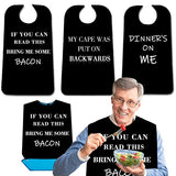 EpoBob 3 Pack Adult Bibs with Crumb Catcher, Washable and Adjustable Adult Bibs for Men Elderly Seniors Funny Words