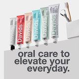 Davids Natural Toothpaste for Teeth Whitening, Peppermint, Antiplaque, Fluoride Free, SLS Free, EWG Verified, Toothpaste Squeezer Included, Recyclable Metal Tube, 5.25oz (3 Pack)