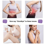 Portable Cordless Heating Pad, Electric Waist Belt Device,Fast Heating Pad with 3 Heat Levels and 3 Vibration Massage Modes, Back or Belly Heating Pad for Women and Girl(Light Purple)