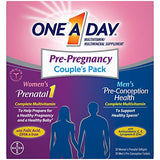 One A Day Men's & Women's Pre-Pregnancy Multivitamin Softgel including Vitamins A, Vitamin C, Vitamin D, B6, B12, Folic Acid & more, 30+30 Count, Supplement for Before, During, and Postnatal