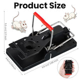 Qualirey 18 Pcs Mouse Traps Plastic Mice Trap House Indoor Rat Trap Quick Effective Safe Mouse Traps for Warehouse Garden Kitchen 3.86 x 1.81 x 2.17 Inch (Black,Red)