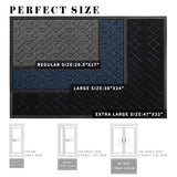 Yimobra Durable Front Door Mats, Heavy Duty Water Absorbent Mud Resistant Easy Clean Entry Outdoor Indoor Rugs,Non Slip Backing, Exterior Mats for Outside Patio Porch Farmhouse,36 x 24, Black