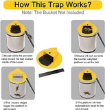 Pack of 2 Flip n Slide Bucket Lid Mouse Rat Trap,Drop in The Bucket Mouse Trap,Mouse Catching Tool Indoor Outdoor,5 Gallon Bucket Compatible,Multi Catch, Auto Reset