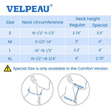 VELPEAU Neck Brace -Foam Cervical Collar - Soft Neck Support Relieves Pain & Pressure in Spine - Wraps Aligns Stabilizes Vertebrae - Can Be Used During Sleep (Comfort, Blue, Small, 2.75″)