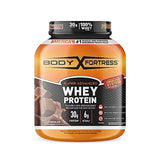 Body Fortress Super Advanced Whey Protein Powder, Chocolate, Immune Support (1), Vitamins C & D Plus Zinc, 3.9 lbs.