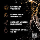 LMNT Hot Chocolate and Coffee Mixer - Chocolate Caramel Salt Electrolytes | No Sugar or Artificial Ingredients | Keto & Paleo Friendly | 30 Sticks