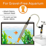 hygger Bucket-Free Aquarium Water Change Kit Fish Tank Auto Siphon Pump Gravel Cleaner Tube with Long Hose Water Changer Maintenance Tool 49-FEET