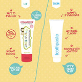 Jack N' Jill Kids Natural Kids Toothpaste with Xylitol: Raspberry - Gluten Free, Vegan, Fluoride-Free, SLS-Free, Dairy-Free- 1.76 oz (Pack of 6)