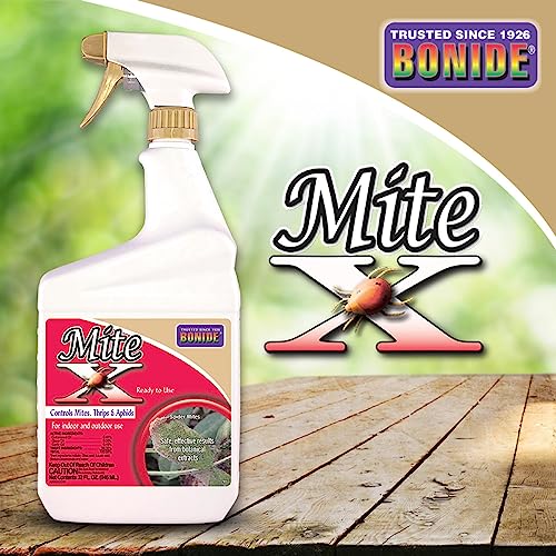 Bonide Mite-X Insecticide and Miticide, 32 oz Ready-to-Use Spray Botanical Extracts Control Mites, Thrips and Aphids in Garden