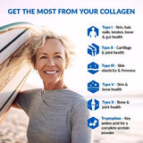BioTrust Ageless Multi Collagen Peptides Powder – 5 Types (I, II, III, V, X) – Hydrolyzed Protein for Hair, Skin, Nails, Joint Health – Grass Fed Beef, Fish, Chicken, Eggshell Membrane (Vanilla)