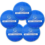 Reusable Round Hot and Cold Gel Ice Packs for Injuries | Cold Compress, Ice Pack, Gel Ice Packs, Cold Pack, Gel ice Pack, Cold Packs for Injuries | 5 Pack Blue