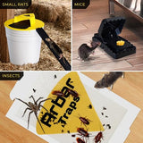 Arber Traps Flip N Slide Bucket Lid Mouse Trap, Fits on 5 Gallon + 12 Pcs Sticky Mouse Traps Glue + 6 Pcs Spring Snap Traps for Mice - Multi Catch Humane Mouse Trap for Indoor and Outdoor Used