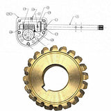 Huthbrother 1-7/8" OD 917-04861 20T Worm Gear, Compatible with Craftsman Cub Cadet Troy Bilt 717-0528 717-04449 717-0528A 917-0528A, Fits 40" - 42" SNOWBLOWERS