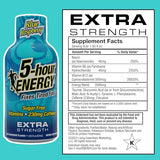 5-hour ENERGY Extra Strength Energy Shot | Blue Raspberry Flavor | 1.93 oz. | 24 Count | Sugar-Free & Zero Calories | B-Vitamins & Amino Acids | 230mg Caffeinated Energy Shot | Dietary Supplement