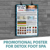 Better Health Company Ion Detox Ionic Foot Bath Spa Chi Cleanse Promotional Poster. 11 X 17 Laminated. Increase your Detox Sessions and Income. Colorful Poster for Detox Foot Spa